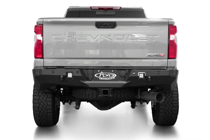 Chevrolet Silverado 2500 Bumper - Rear - Addictive Desert Designs - Phantom, Hammer Black, 2-Stage Powder Coat Finish - Satin Black - 2024+